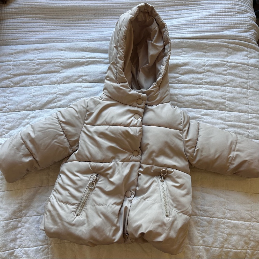 Zara Kids Beige Puffer Jacket